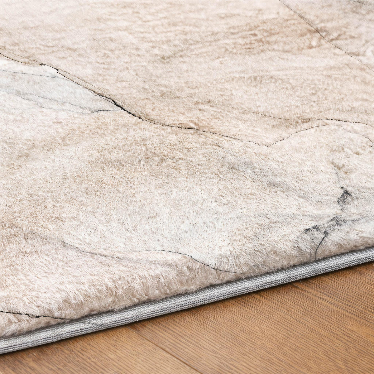 10' X 14' Ivory And Beige Abstract Shag Washable Area Rug With UV Protection - HomeRoots - Flyclothing LLC