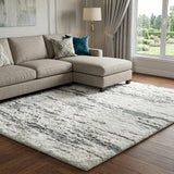 10' X 14' Pink And Gray Abstract Shag Washable Area Rug With UV Protection - HomeRoots - Flyclothing LLC