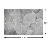 3' X 5' Gray And Silver Abstract Shag Washable Area Rug With UV Protection - HomeRoots - Flyclothing LLC