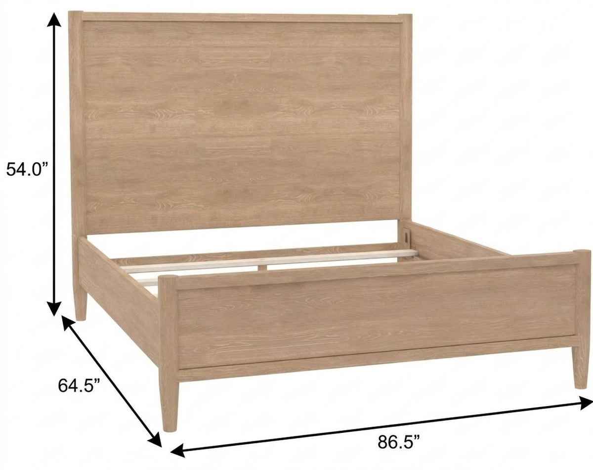 Natural Wood Queen Bed Frame - HomeRoots - Flyclothing LLC