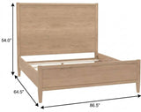 Natural Wood Queen Bed Frame - HomeRoots - Flyclothing LLC