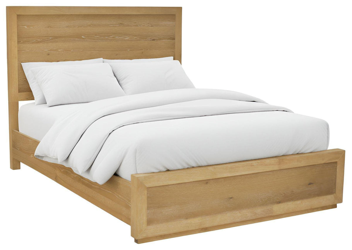 Oak Wood Queen Bed Frame - HomeRoots - Flyclothing LLC