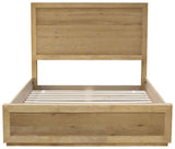 Oak Wood King Bed Frame - HomeRoots - Flyclothing LLC