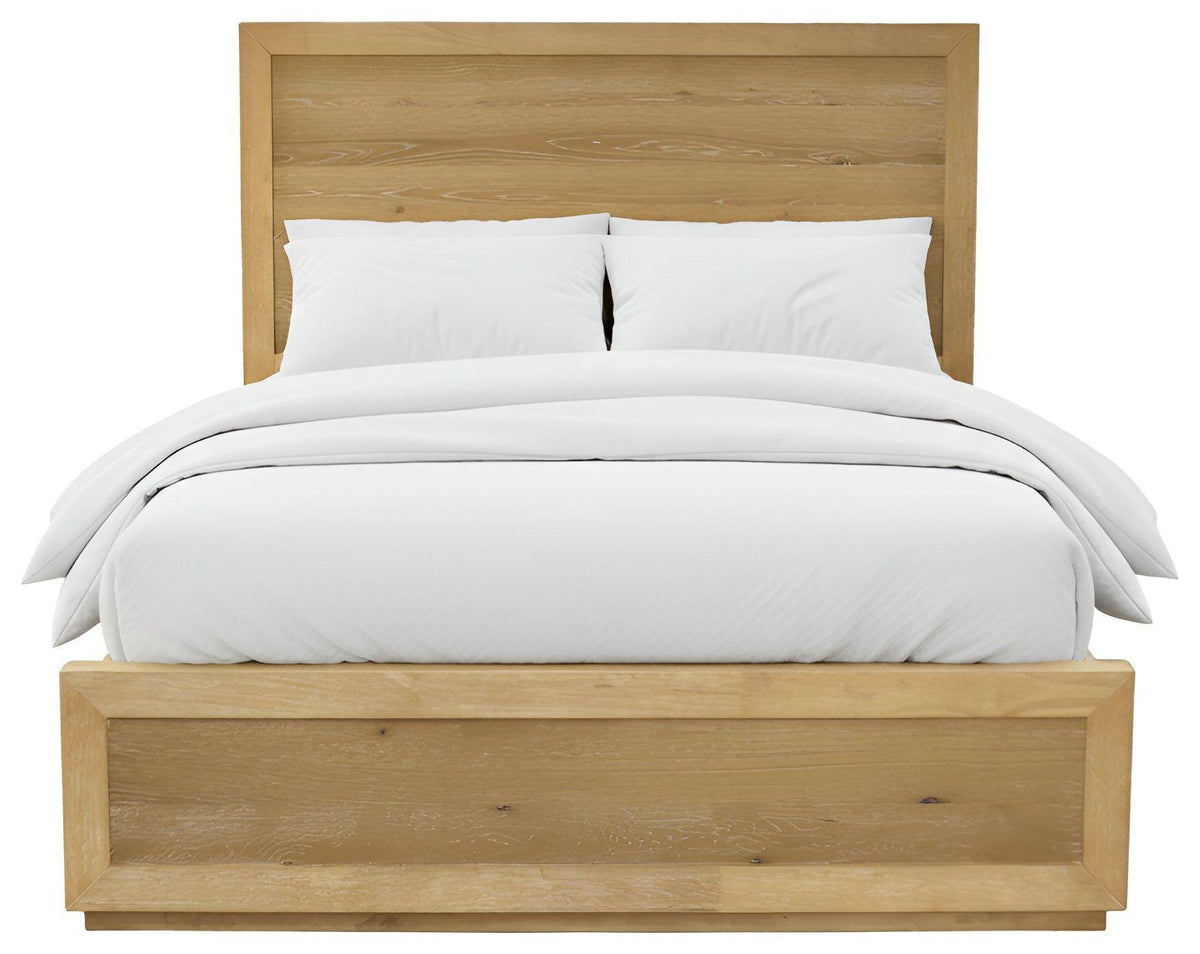 Oak Wood King Bed Frame - HomeRoots - Flyclothing LLC