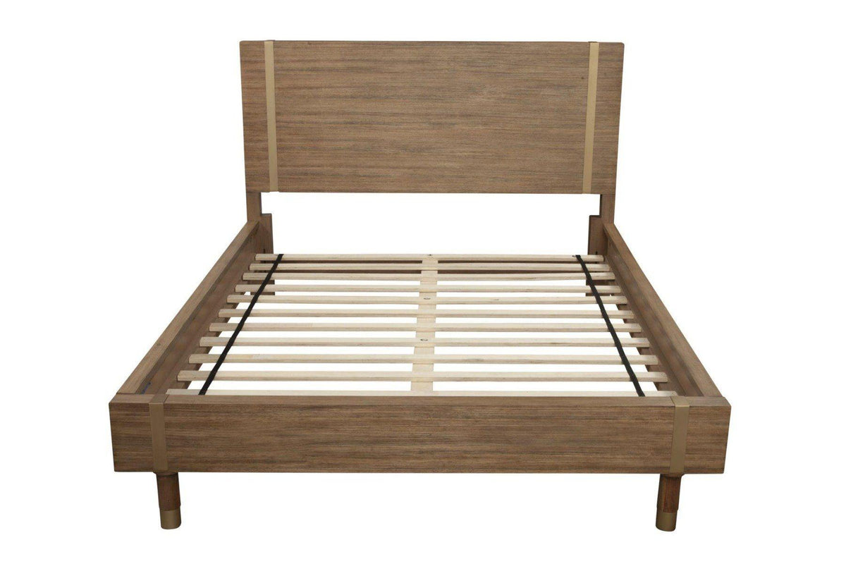 Natural Wood Full Bed Frame - HomeRoots - Flyclothing LLC