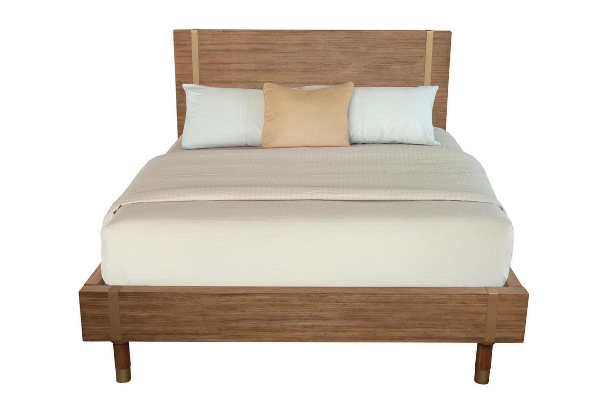Natural Wood Full Bed Frame - HomeRoots - Flyclothing LLC