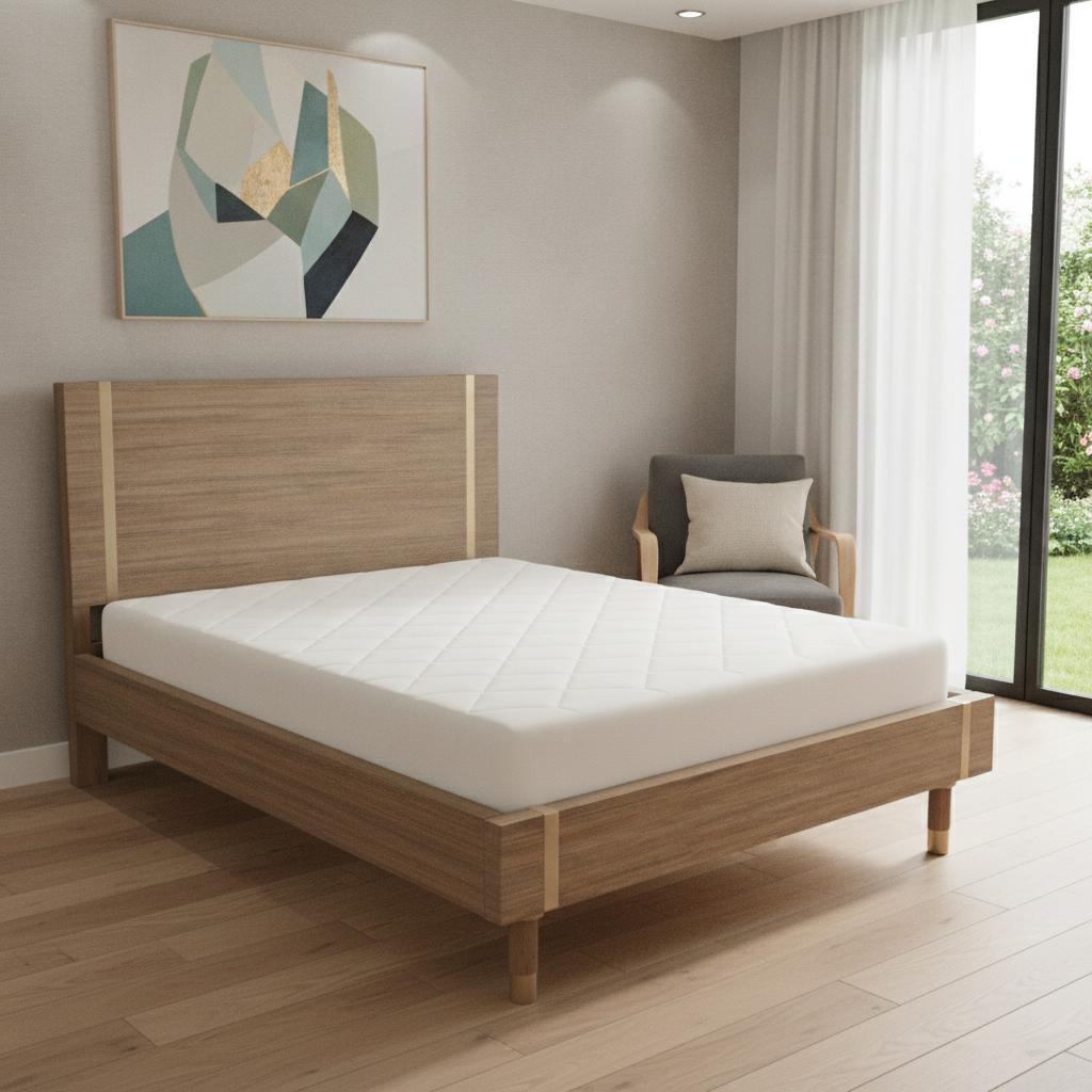 Natural Wood Full Bed Frame - HomeRoots - Flyclothing LLC