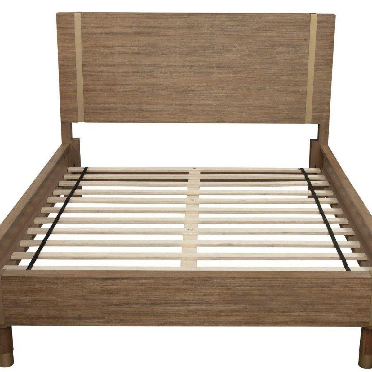 Natural Wood Full Bed Frame - HomeRoots - Flyclothing LLC