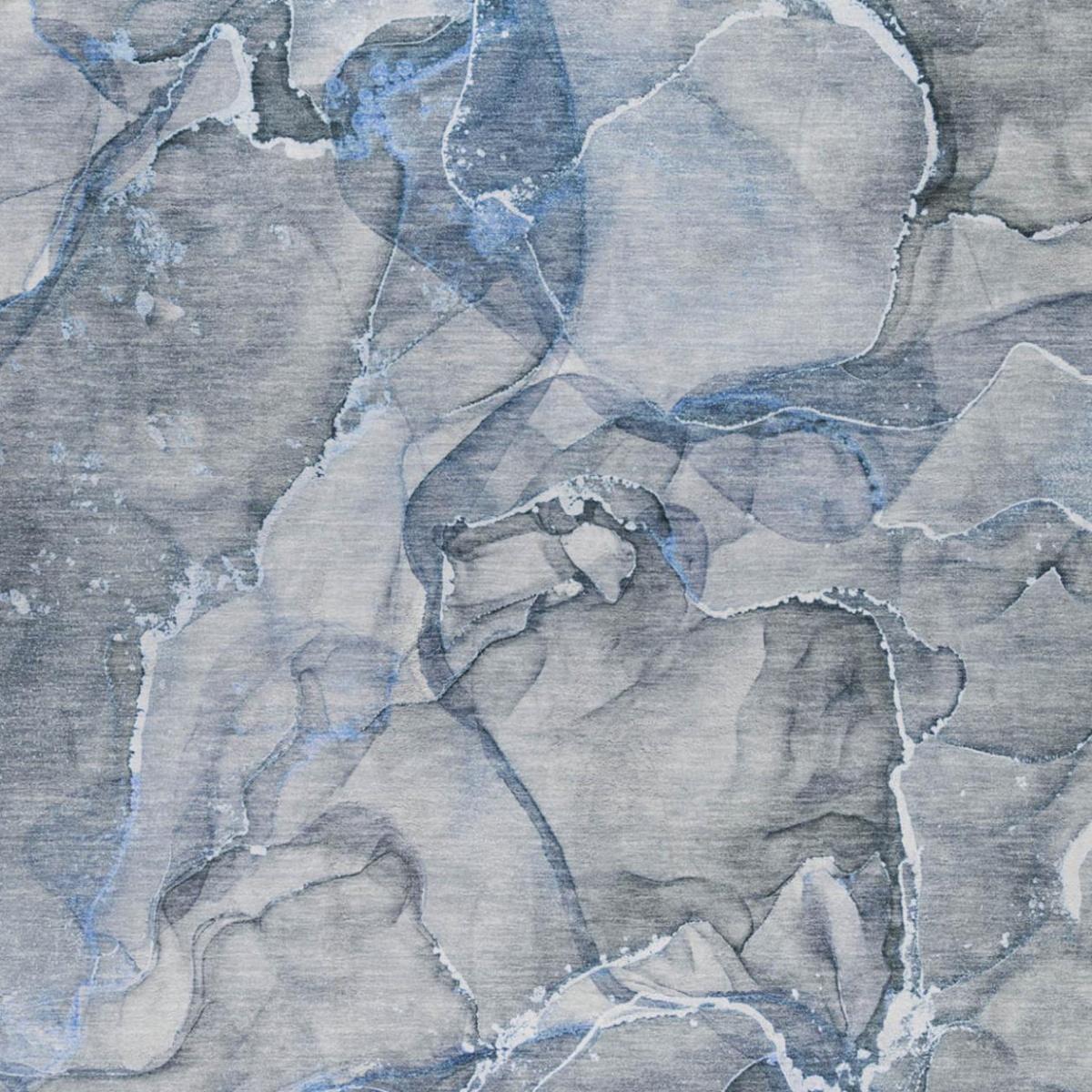 8' X 10' Blue And Gray Abstract Shag Washable Area Rug With UV Protection - HomeRoots - Flyclothing LLC
