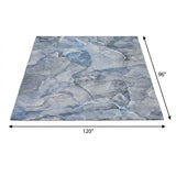 8' X 10' Blue And Gray Abstract Shag Washable Area Rug With UV Protection - HomeRoots - Flyclothing LLC