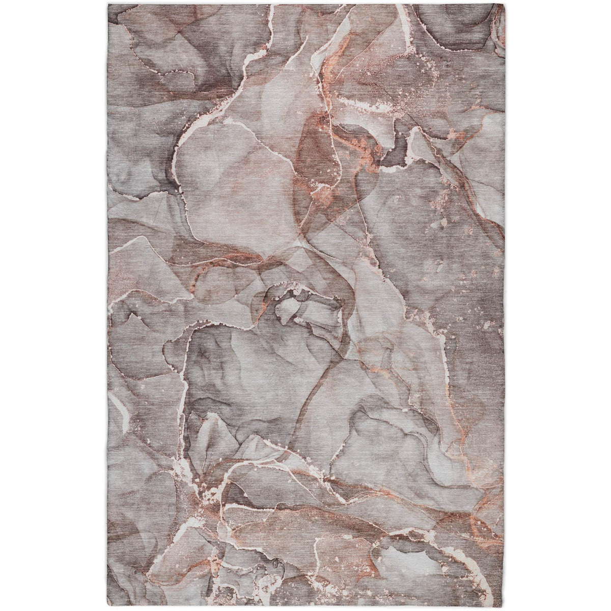3' X 5' Gray And Charcoal Abstract Shag Washable Area Rug With UV Protection - HomeRoots - Flyclothing LLC
