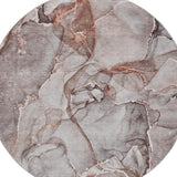 8' Gray And Charcoal Abstract Shag Washable Round Rug With UV Protection - HomeRoots - Flyclothing LLC
