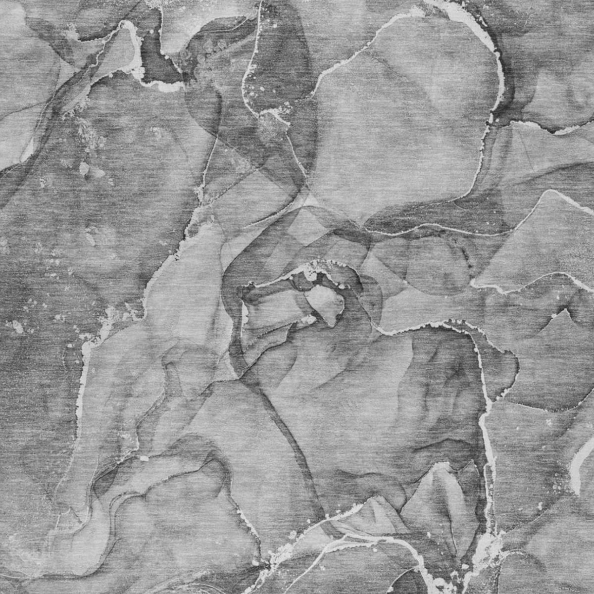 5' X 8' Pewter And Gray Abstract Shag Washable Area Rug With UV Protection - HomeRoots - Flyclothing LLC