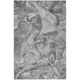 5' X 8' Pewter And Gray Abstract Shag Washable Area Rug With UV Protection - HomeRoots - Flyclothing LLC