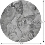 8' Pewter And Gray Abstract Shag Washable Round Rug With UV Protection - HomeRoots - Flyclothing LLC