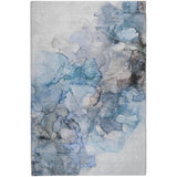 10' X 14' Blue And Denim Blue Abstract Shag Washable Area Rug With UV Protection - HomeRoots - Flyclothing LLC