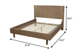 Natural Wood Queen Bed Frame - HomeRoots - Flyclothing LLC