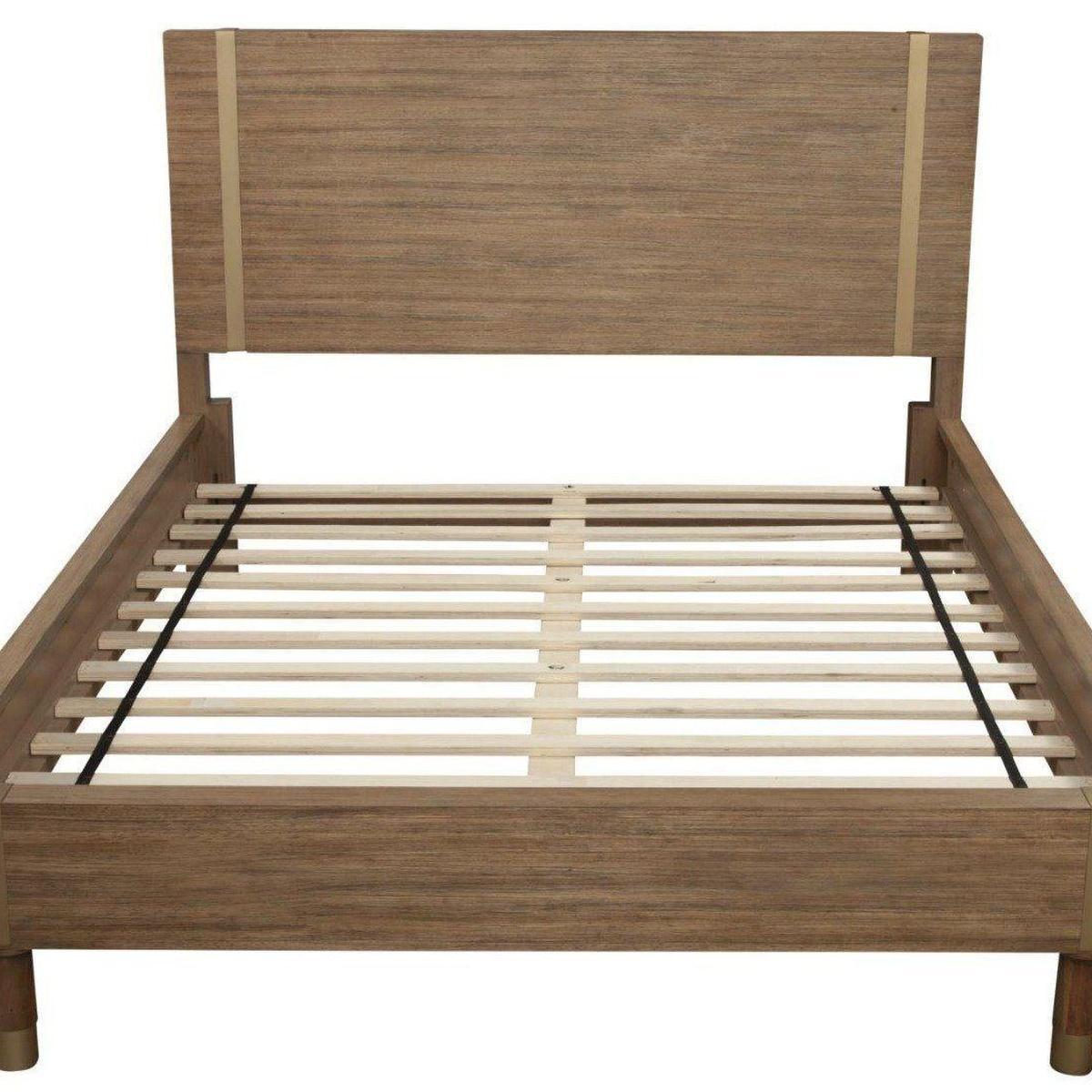 Natural Wood Queen Bed Frame - HomeRoots - Flyclothing LLC