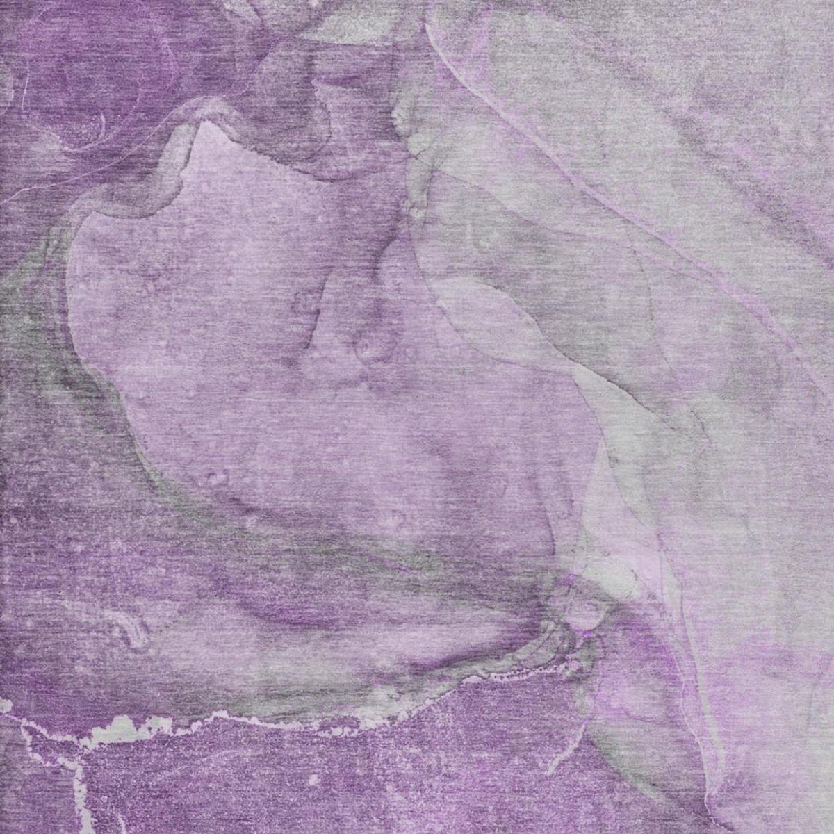 3' X 5' Lilac And Purple Abstract Shag Washable Area Rug With UV Protection - HomeRoots - Flyclothing LLC