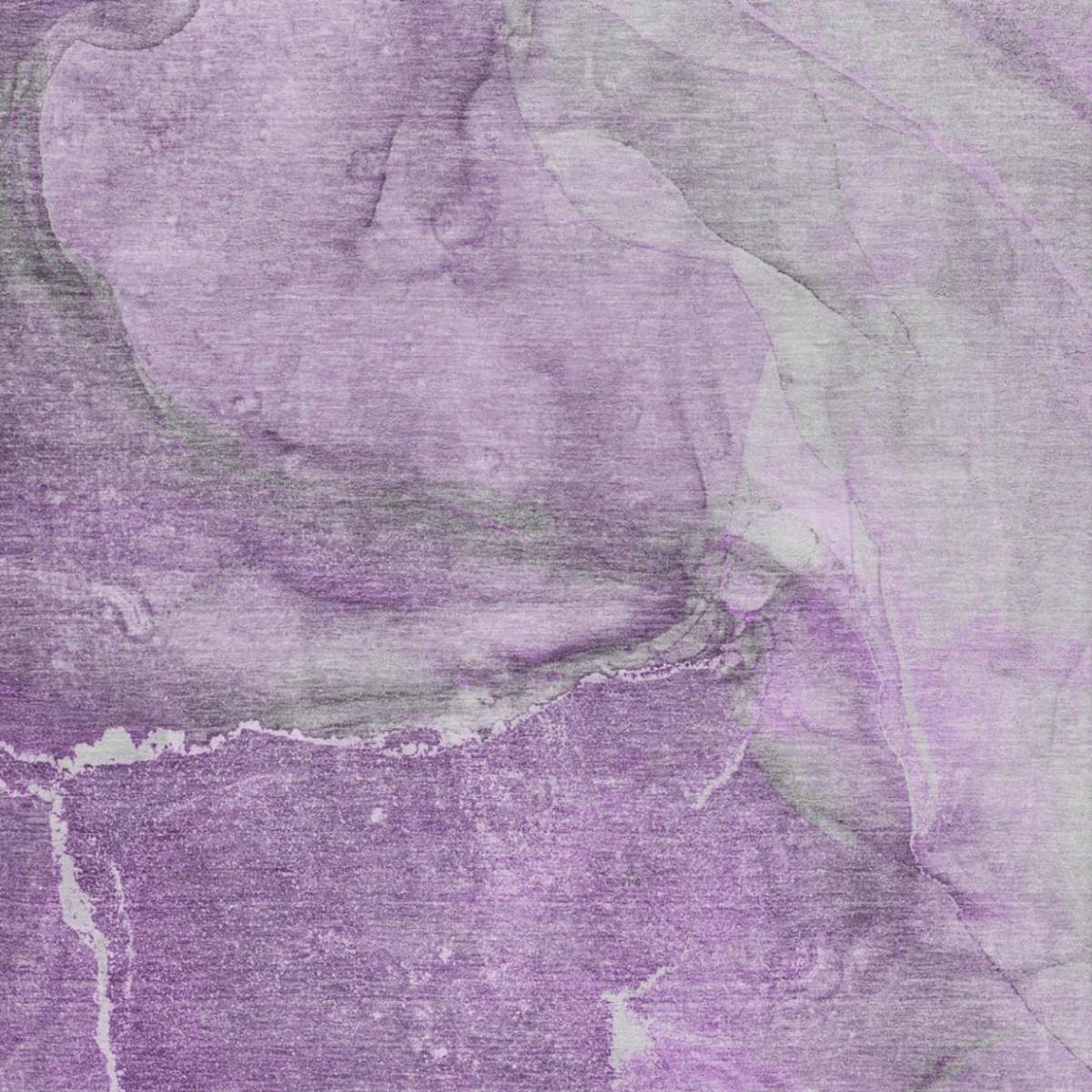 3' X 5' Lilac And Purple Abstract Shag Washable Area Rug With UV Protection - HomeRoots - Flyclothing LLC