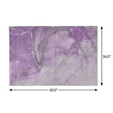 3' X 5' Lilac And Purple Abstract Shag Washable Area Rug With UV Protection - HomeRoots - Flyclothing LLC