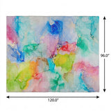 8' X 10' Blue And Teal Abstract Shag Washable Area Rug With UV Protection - HomeRoots - Flyclothing LLC