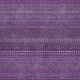 3' X 5' Eggplant And Purple Striped Shag Washable Area Rug With UV Protection - HomeRoots - Flyclothing LLC