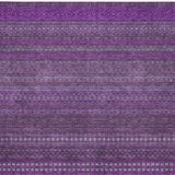 3' X 5' Eggplant And Purple Striped Shag Washable Area Rug With UV Protection - HomeRoots - Flyclothing LLC
