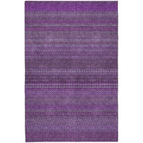 3' X 5' Eggplant And Purple Striped Shag Washable Area Rug With UV Protection - HomeRoots - Flyclothing LLC