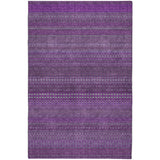 10' X 14' Eggplant And Purple Striped Shag Washable Area Rug With UV Protection - HomeRoots - Flyclothing LLC