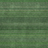 9' X 12' Fern Green And Green Striped Shag Washable Area Rug With UV Protection - HomeRoots - Flyclothing LLC