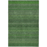9' X 12' Fern Green And Green Striped Shag Washable Area Rug With UV Protection - HomeRoots - Flyclothing LLC