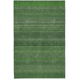 9' X 12' Fern Green And Green Striped Shag Washable Area Rug With UV Protection - HomeRoots - Flyclothing LLC