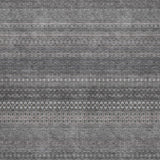 3' X 5' Gray And Charcoal Striped Shag Washable Area Rug With UV Protection - HomeRoots - Flyclothing LLC