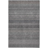 3' X 5' Gray And Charcoal Striped Shag Washable Area Rug With UV Protection - HomeRoots - Flyclothing LLC