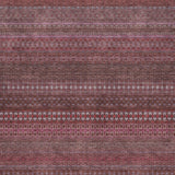 3' X 5' Merlot And Blush Striped Shag Washable Area Rug With UV Protection - HomeRoots - Flyclothing LLC