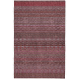 3' X 5' Merlot And Blush Striped Shag Washable Area Rug With UV Protection - HomeRoots - Flyclothing LLC