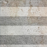 3' X 5' Gray And Ivory Striped Shag Washable Area Rug With UV Protection - HomeRoots - Flyclothing LLC