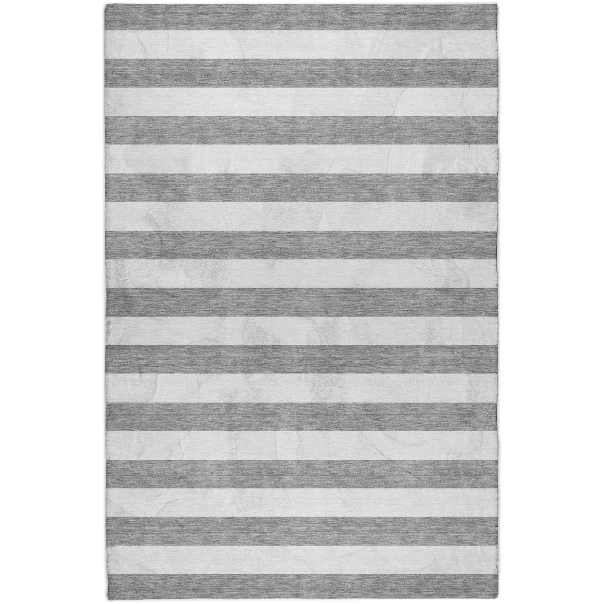 3' X 5' Gray And Ivory Striped Shag Washable Area Rug With UV Protection - HomeRoots - Flyclothing LLC