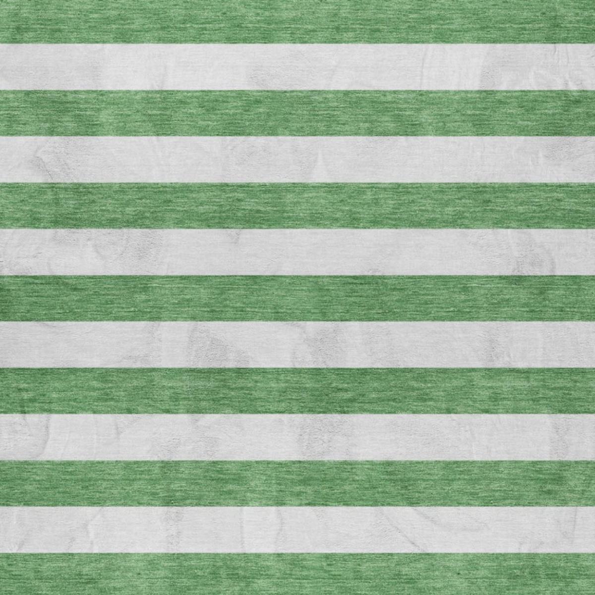 5' X 8' Green And Ivory Striped Shag Washable Area Rug With UV Protection - HomeRoots - Flyclothing LLC