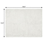 10' X 14' Lime Green And Ivory Striped Shag Washable Area Rug With UV Protection - HomeRoots - Flyclothing LLC