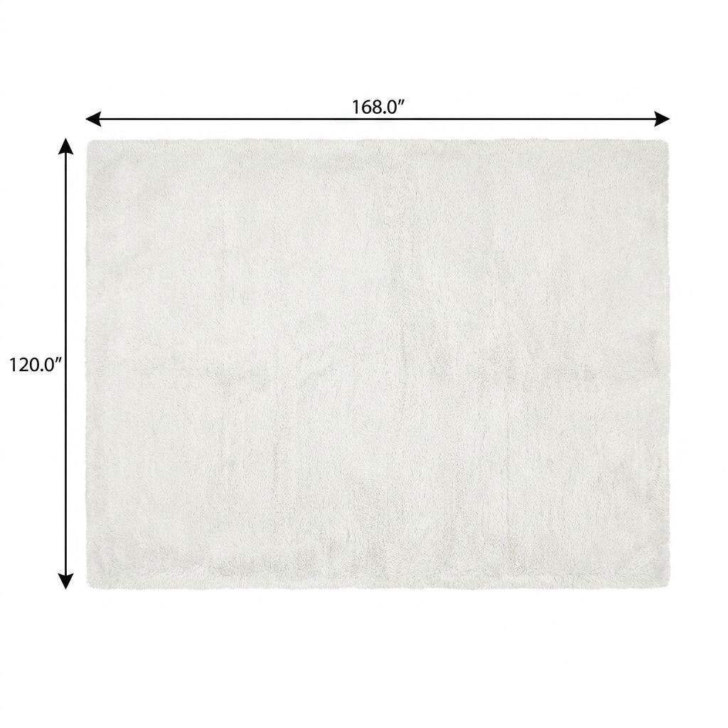 10' X 14' Lime Green And Ivory Striped Shag Washable Area Rug With UV Protection - HomeRoots - Flyclothing LLC