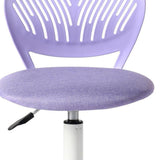 Lilac And White Adjustable Height Swivel Rolling Office Chair - HomeRoots - Flyclothing LLC