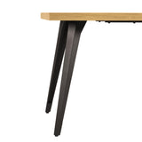 63" Natural And Black Wood And Steel Live Edge Dining Table - HomeRoots - Flyclothing LLC