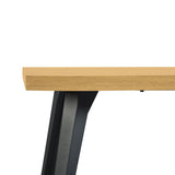 63" Natural And Black Wood And Steel Live Edge Dining Table - HomeRoots - Flyclothing LLC