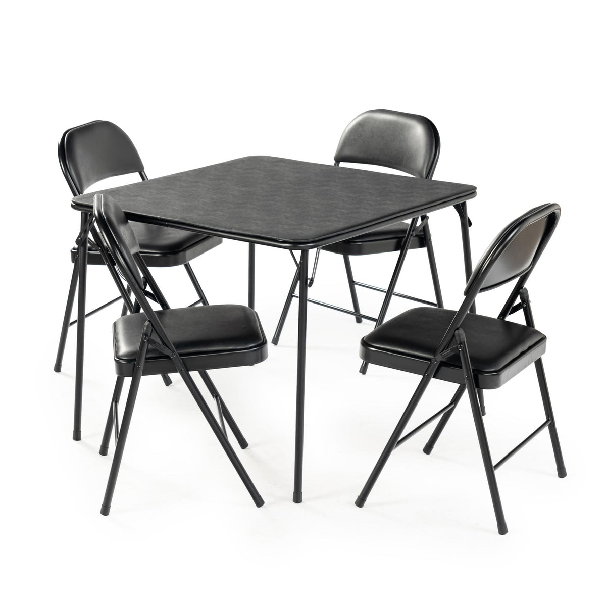 34" Walnut And Black Wood And Iron Folding Square Extendable Dining Table - HomeRoots - Flyclothing LLC