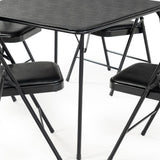 34" Walnut And Black Wood And Iron Folding Square Extendable Dining Table - HomeRoots - Flyclothing LLC