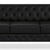 79" Black Faux Leather Sofa - HomeRoots - Flyclothing LLC