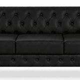 79" Black Faux Leather Sofa - HomeRoots - Flyclothing LLC