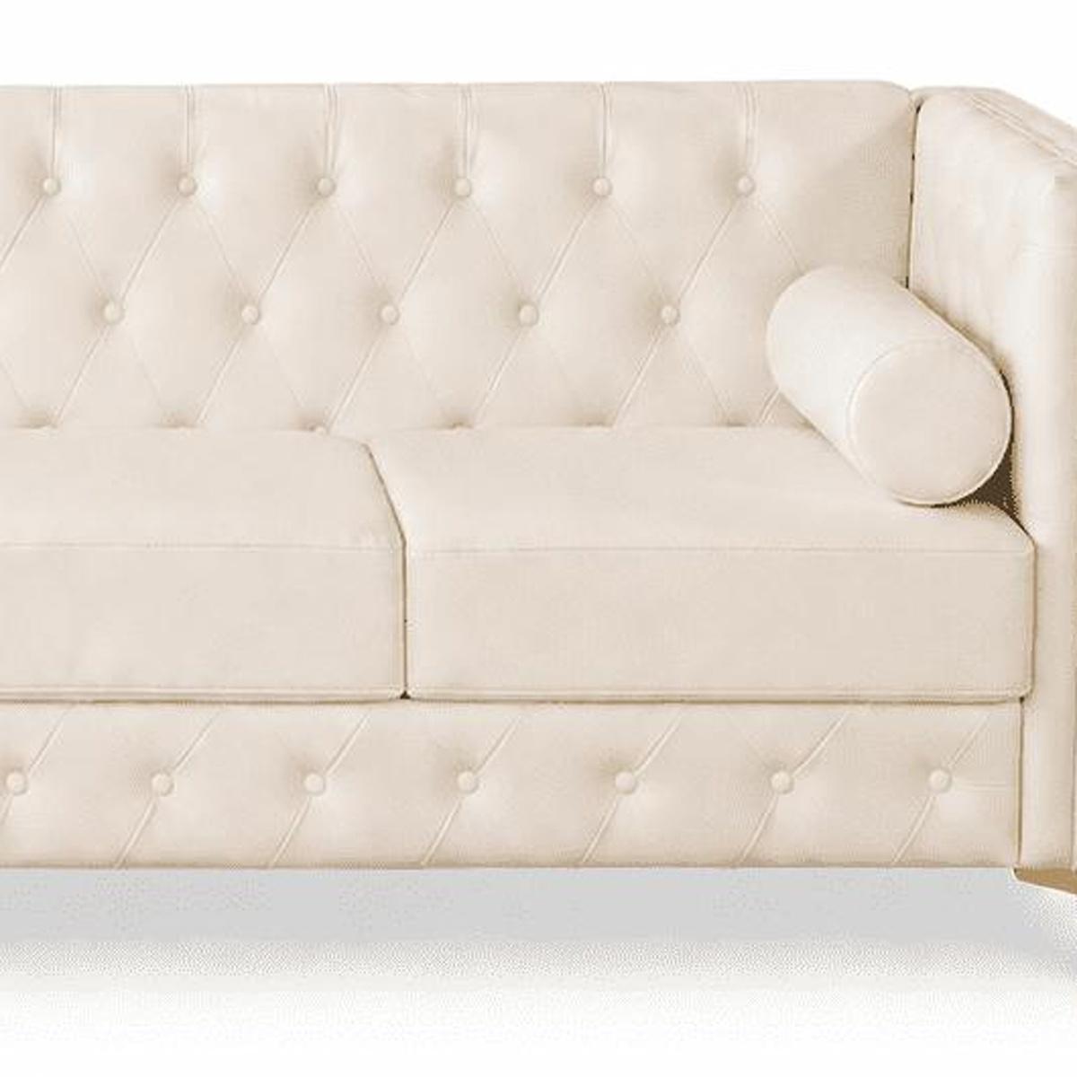79" White Faux Leather Sofa - HomeRoots - Flyclothing LLC